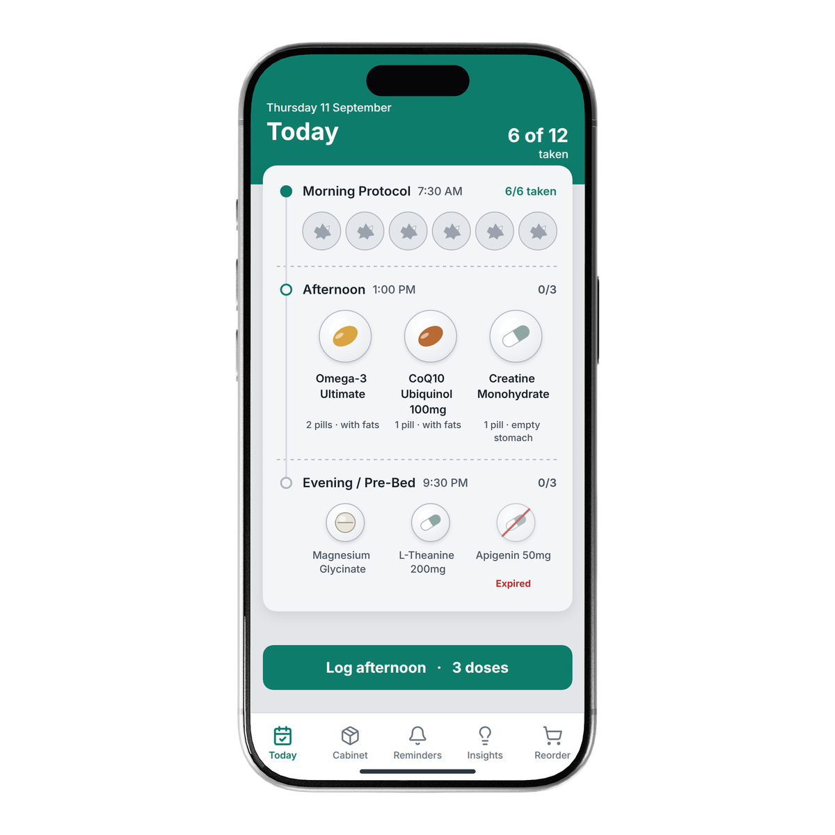 BioSync on an iPhone, open on Today